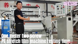 PE Stretch Film Machine1Meter 2Layers 3Layers Stretch Film MachineGood PriceLLDPE Material Film [upl. by Naimaj673]