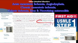 Acute amp chronic mesenteric ischemia Angiodysplasia colonic ischemia ileus amp Necrotizing enterocol [upl. by Aymahs]