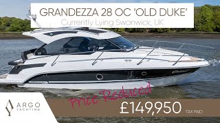 2022 Grandezza 28 OC Yacht Tour  Old Duke  Motor Boat Made for Easy Living  For Sale in UK [upl. by Ilyse574]