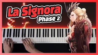 원신 보스 『시뇨라』 피아노 연주  Genshin Boss 『La Signora Battle Theme』 Phase 2  「淑女 シニョーラ」原神 OST Piano Sheet [upl. by Anazraf500]