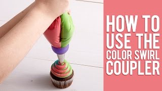 Learn How To Pipe 3Color Icing Swirls  NEW 3Color Coupler Tutorial [upl. by Ahsahtan]