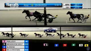 Brookview Bolt  Wins at Hoosier Park 33024 [upl. by Lyrrehs308]