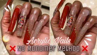 ACRYLIC NAILS with NO MONOMER  using SAVILAND ACRYLIC POWDER  Beginner Nail Hacks [upl. by Rice]