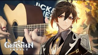 Zhongli Theme On Guitar Genshin Impact [upl. by Delfeena]