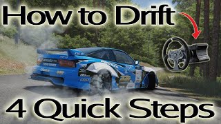 How to Drift on Assetto Corsa in 4 Steps with Wheel NO MODS Ps4 Xbox PC [upl. by Hartnett]