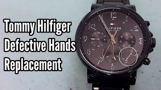 How To Change a Defective Hands in Tommy Hilfiger Watch  Watch Repair Channel [upl. by Tod]