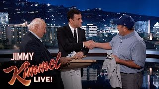 Jimmy Kimmel Surprises Hero Who Saved Man From Burning Building [upl. by Jamel520]