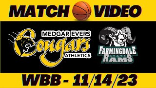 Medgar Evers WBB vs Farmingdale State College  11142023 [upl. by Neyuh]