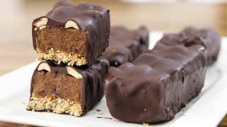 Healthy Homemade Snickers Bars [upl. by Nerro581]