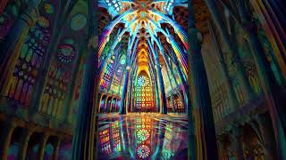 Van Gogh Style Painting of inside of Sagrada Família AI AIimage AIGeneratedArt DigitalArt Gaudi [upl. by Rida]