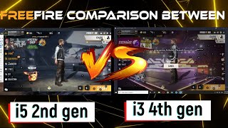 FreeFire FPS comparison between i5 2nd vs i3 4th generation in 2023 [upl. by Alpers]