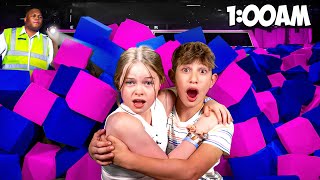 My Daughters 24 HOUR TRAMPOLINE PARK Challenge [upl. by Pelmas381]