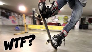 Snowboard Bindings on a Skateboard [upl. by Naro]