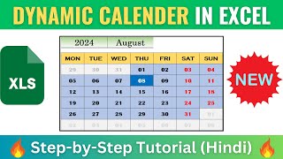 How to Create a Dynamic Calendar in Excel  No VBA exceltutorial excel [upl. by Oballa]