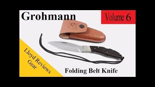 Grohmann Folding Belt Knife Review [upl. by Annahsat]