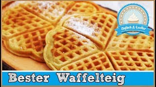 Bester Waffelteig  Waffeln Rezept zum selber machen 🍪 [upl. by Teerprug156]