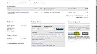 How To Print A Postage Label On eBaywmv [upl. by Noslen]