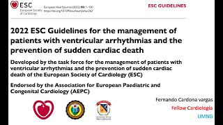 Revisión 2022 ESC Guidelines for the management ventricular arrhythmias and of sudden cardiac death [upl. by Artsa]