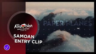 🇼🇸Samoa  Hoseah Partsch  Paper Planes  Replacement Video  Own Asiavision Song Contest 26 [upl. by Ydnic]