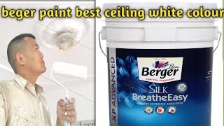 How to apply Berger paint ceiling white colour ll Berger Silk breath Easy Luxury Emulation ll [upl. by Odlanor]