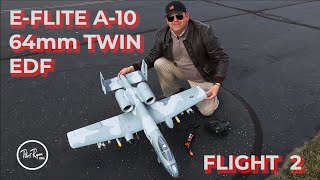 EFlite A10 64mm Twin EDF Second Flight [upl. by Waylan]