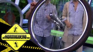 Ciencia con bicicletas ¿De qué se tratará  Una llanta en el aire [upl. by Amik]