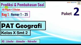 Prediksi PAT Geografi Klas X Paket 2 [upl. by Adiam]