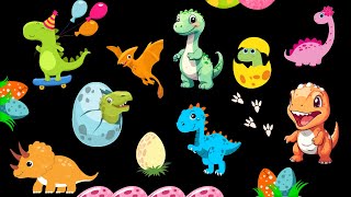 Dinosaur Fun Baby Sensory High Contrast [upl. by Miguel]