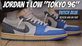 THESE JORDAN 1 LOWS LOOK BETTER ON HAND JORDAN 1 LOW TOKYO 96 quotDUTCH BLUEquot UNBOXING AND REVIEW [upl. by Nwahsal]