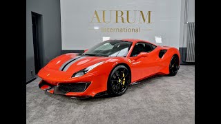 FERRARI 488 PISTA 2019 ROSSO SCUDERIA Walkaround by AURUM International [upl. by Acinnod]