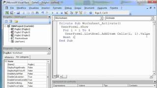 Excel VBA ListBox [upl. by Aliwt]