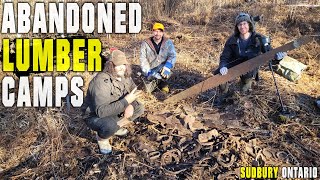 Searching Pre 1910 Logging Camp For Lost Relics  Metal Detecting Sudbury  Ontario [upl. by Nilrah]