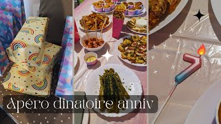 APÉRO DINATOIRE  PRÉPARATIF ANNIVERSAIRE 🥰 [upl. by Nolyarb]