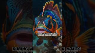 The Most COLORFUL Fish in the Pacific Ocean Ever Mandarin Fish mandarinfish animals wildlife [upl. by Ainessej248]