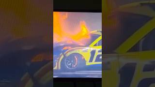 Ryan Blaney car is on fire in Daytona 500 2024 [upl. by Tenaej]