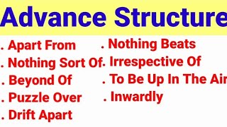 Advance structure in Spoken English advancestructure kindly correct the spelling Nothing Short of [upl. by Dreddy]