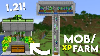 Minecraft EASY MOB XP FARM TUTORIAL 121 Without Mob Spawner [upl. by Ojillek]