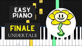 Finale EASY Piano Tutorial  Undertale [upl. by Kenwood]