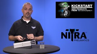 NITRA Pneumatic Dual Rod Air Cylinders from KickStart at AutomationDirect [upl. by Ahseia512]