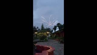 Dazzling Upward Lightning Illuminates Sky in Antigua [upl. by Afihtan]