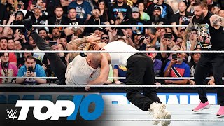 Top 10 WrestleMania SmackDown moments WWE Top 10 April 5 2024 [upl. by Drida140]