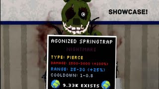 Agonized Springtrap Showcase Five Nights TD [upl. by Llednol]