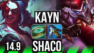 KAYN vs SHACO JGL  1226 1500 games Godlike  NA Master  149 [upl. by Hen493]