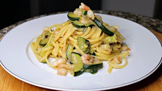 Pasta con Gamberi Surgelati Sgusciati e Zucchine 😍 Ricetta Facile e Veloce [upl. by Eirrot]