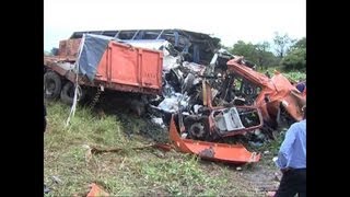 53 dead in Zambia bus crash [upl. by Nednyl]