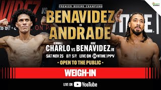 Benavidez vs Andrade OFFICIAL WEIGHIN [upl. by Elliven]