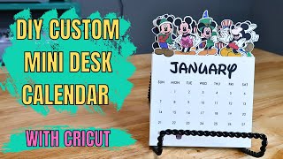 Custom DIY mini stackable Desk Calendar with Cricut [upl. by Valerle]