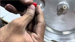 How to replace prestige cooker red indicator  safety valve change kese kre [upl. by Enogitna194]