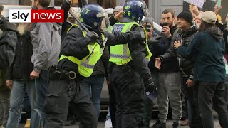 COVID19 More than 150 arrests as antilockdown protesters clash with police in London [upl. by Elleiram]