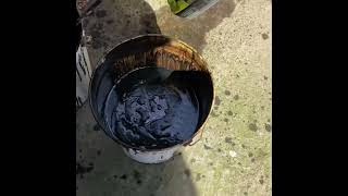 Homemade wood treatment creosote fencetreatment diy [upl. by Matias]